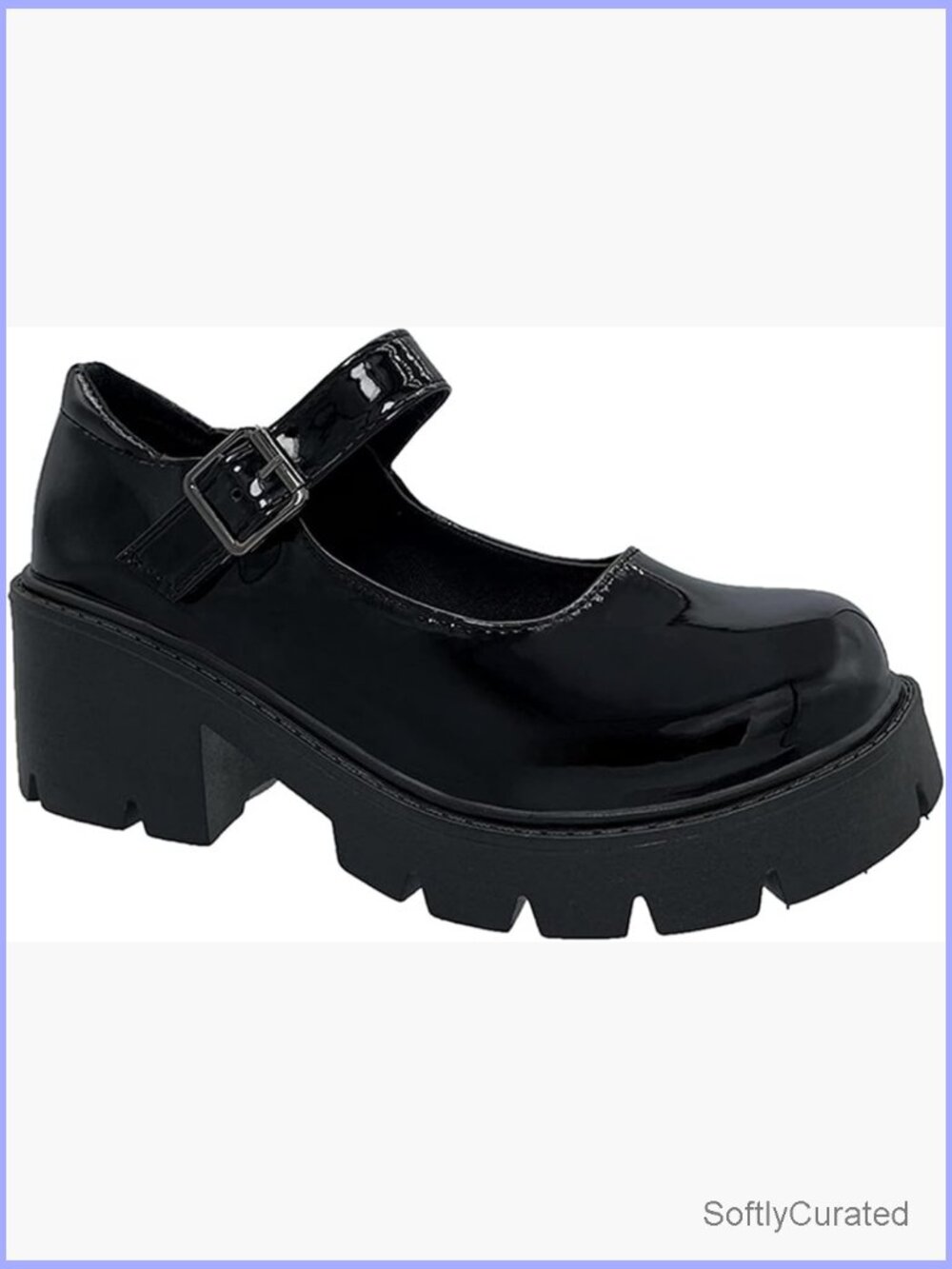 Chunky Heel Oxford Dress Shoes Women's Platform Pumps Closed Toe Block Heel